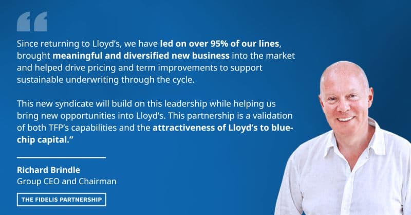 The Fidelis Partnership launches new syndicate backed by Blackstone
